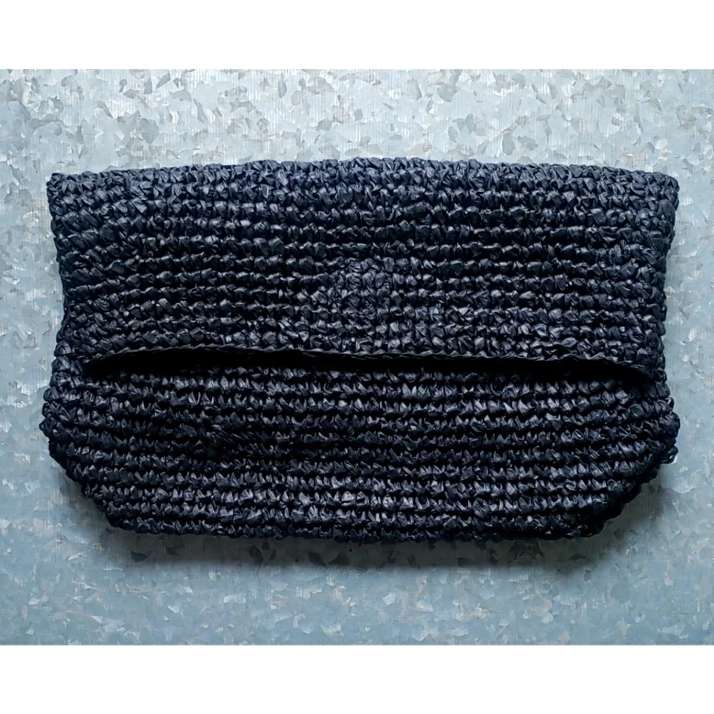 NWOT J.Crew Raffia foldover clutch bag